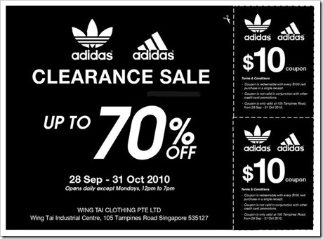 Everyday On Sales @ Singapore: Adidas Clearance Sale